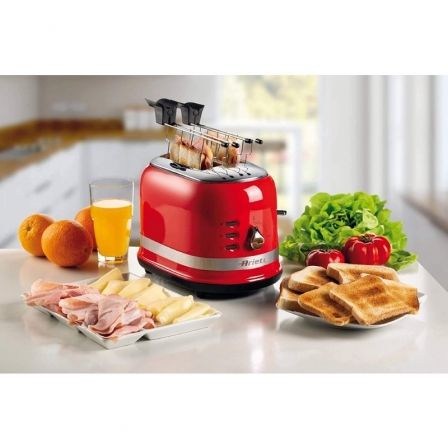 Ariete Tostadora Moderna de 2 Ranuras con Pinzas, Rojo